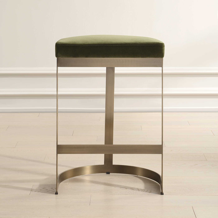 Ivanna Counter Stool Forged Iron-Furniture-Uttermost-Lighting Design Store