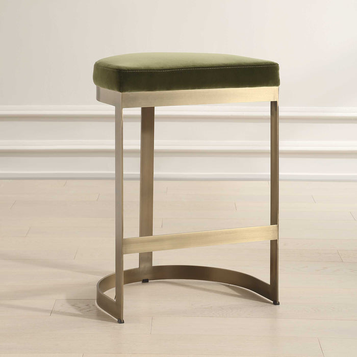 Ivanna Counter Stool Forged Iron-Furniture-Uttermost-Lighting Design Store