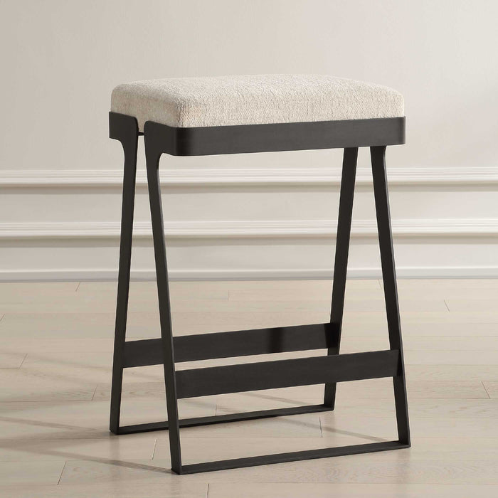 Hover Counter Stool Aged Black-Furniture-Uttermost-Lighting Design Store