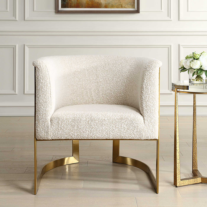 Bellina Chair Brushed Gold-Furniture-Uttermost-Lighting Design Store