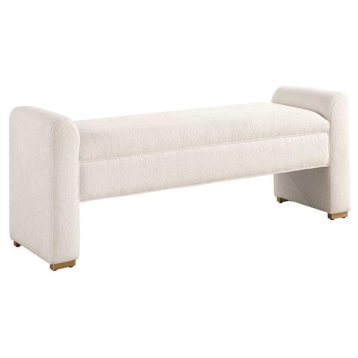 Caliste Bench Brushed Brass-Furniture-Uttermost-Lighting Design Store