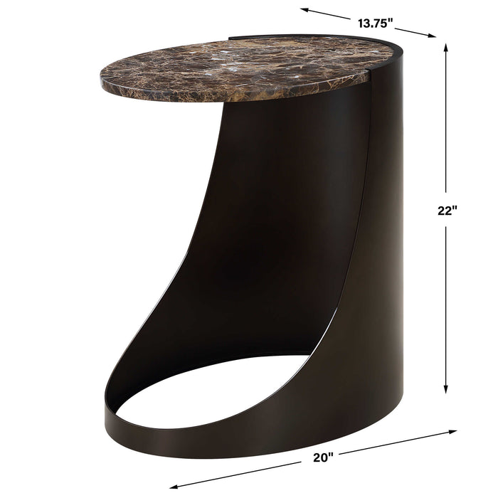 Welling Side Table Black-Furniture-Uttermost-Lighting Design Store
