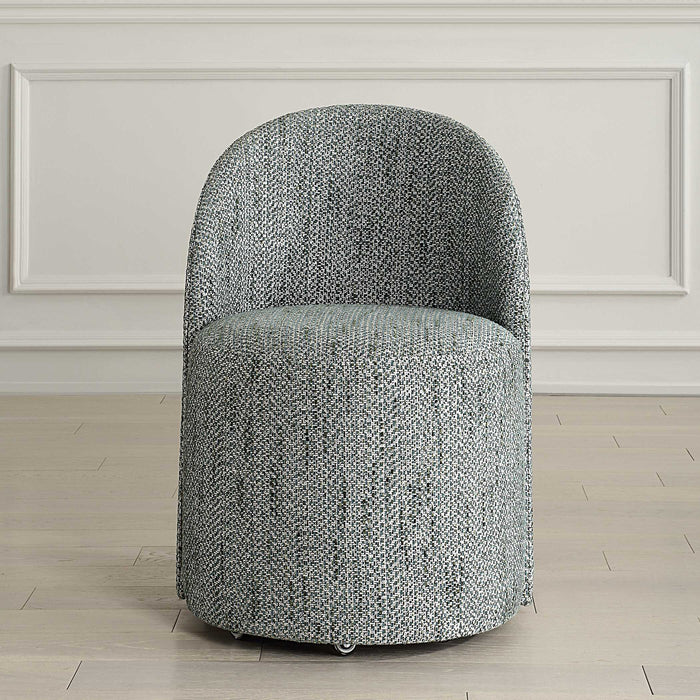 Roll With It Dining Chair White And Teal-Furniture-Uttermost-Lighting Design Store