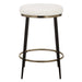 Ensemble Counter Stool Matte Black And Brushed Brass-Furniture-Uttermost-Lighting Design Store