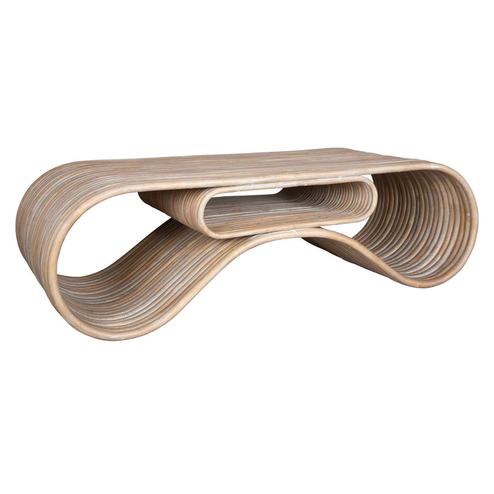 Montrose Coffee Table White-washed Rattan-Furniture-Uttermost-Lighting Design Store