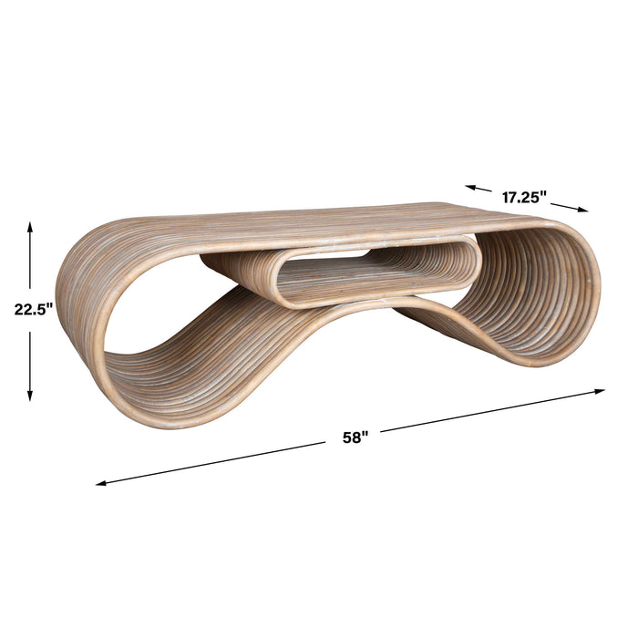 Montrose Coffee Table White-washed Rattan-Furniture-Uttermost-Lighting Design Store