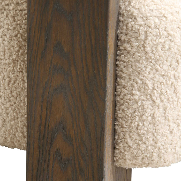 Lennox Accent Chair Dark Walnut-Furniture-Uttermost-Lighting Design Store