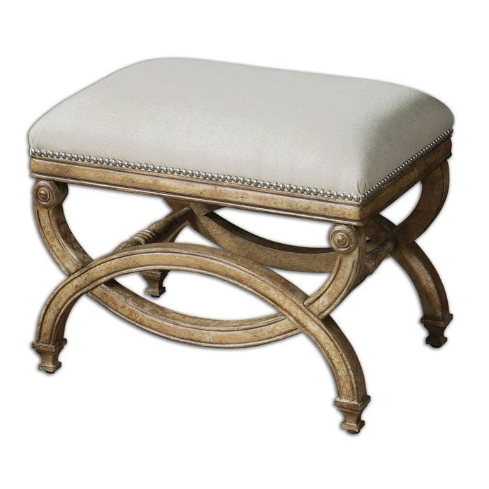 Karline Bench Antiqued Almond-Furniture-Uttermost-Lighting Design Store