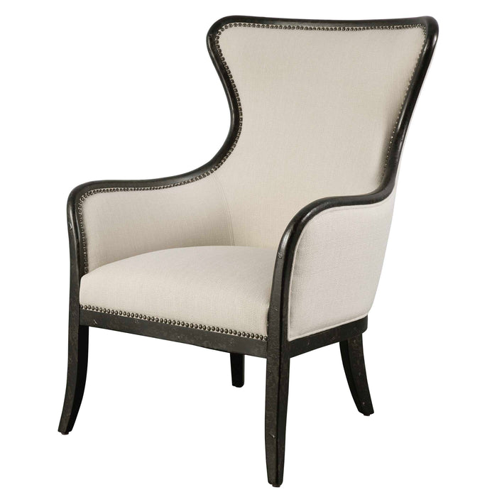 Sandy Chair Weathered Black-Furniture-Uttermost-Lighting Design Store