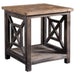Spiro End Table Brushed Black-Furniture-Uttermost-Lighting Design Store