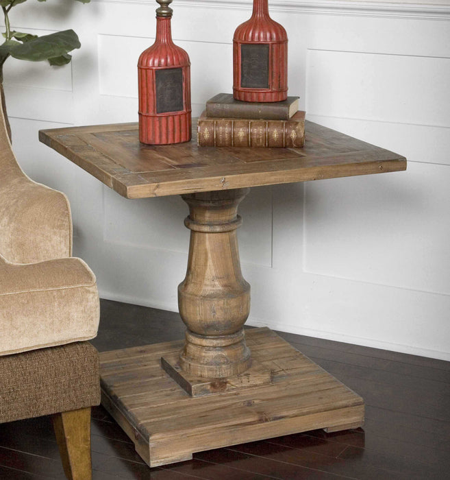 Stratford End Table Distressed Patina-Furniture-Uttermost-Lighting Design Store