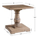 Stratford End Table Distressed Patina-Furniture-Uttermost-Lighting Design Store