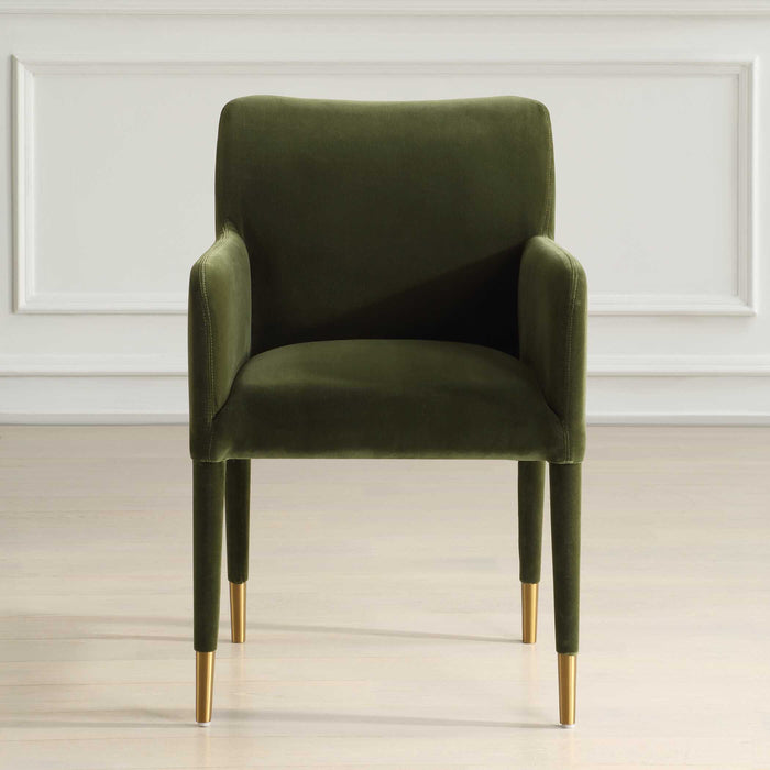 Conifer Dining Chair Brushed Brass-Furniture-Uttermost-Lighting Design Store