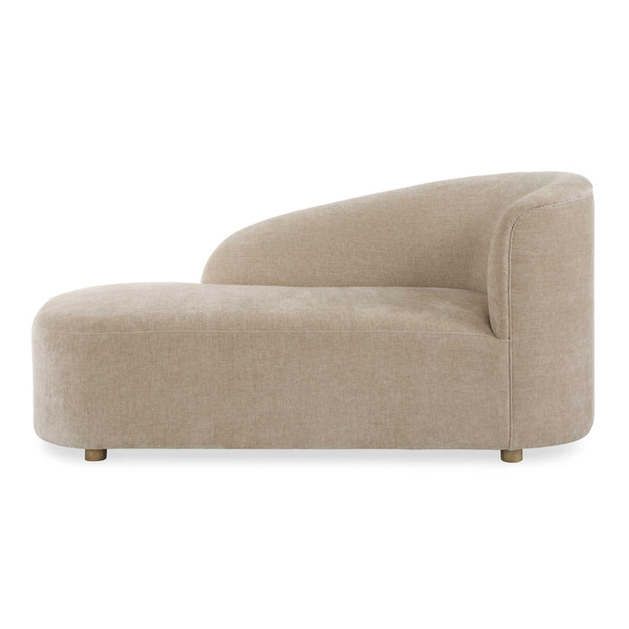 Fae Arm Chaise Lounge Flax-toned Crosshatched Velvet-Furniture-Uttermost-Lighting Design Store