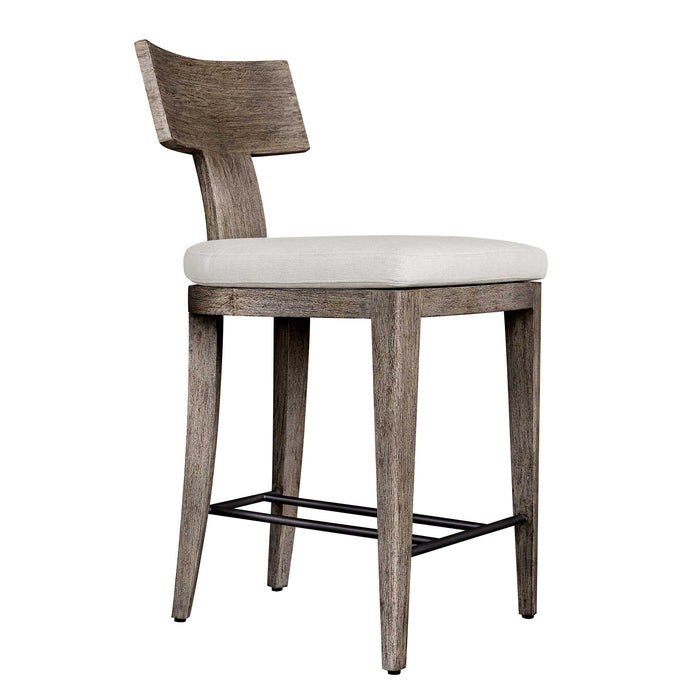 Cellini Counter Stool Weathered Gray-Furniture-Uttermost-Lighting Design Store