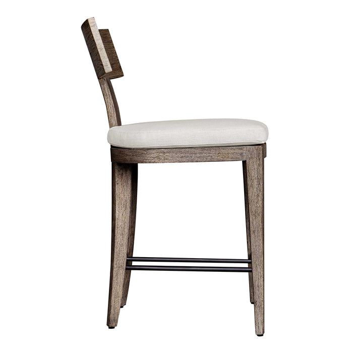 Cellini Counter Stool Weathered Gray-Furniture-Uttermost-Lighting Design Store