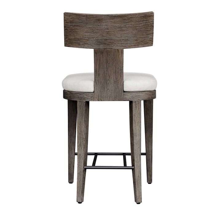 Cellini Counter Stool Weathered Gray-Furniture-Uttermost-Lighting Design Store