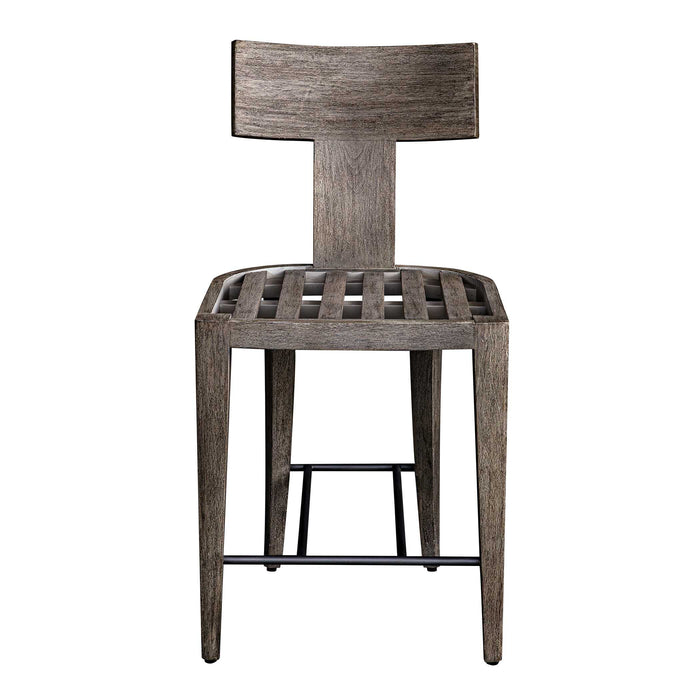 Cellini Counter Stool Weathered Gray-Furniture-Uttermost-Lighting Design Store