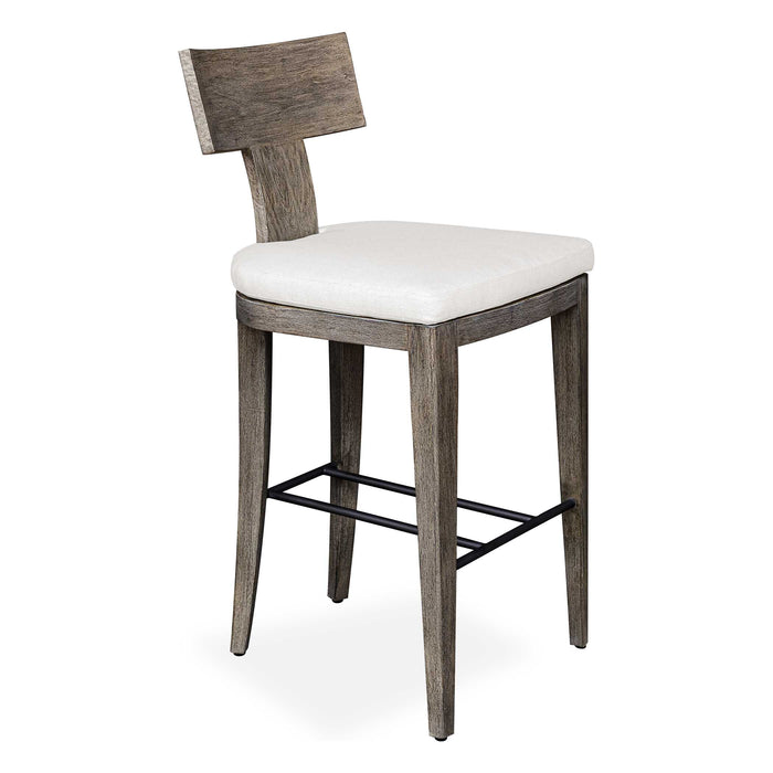 Cellini Bar Stool Weathered Gray-Furniture-Uttermost-Lighting Design Store