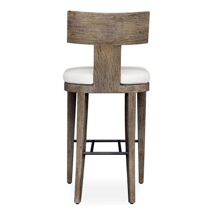 Cellini Bar Stool Weathered Gray-Furniture-Uttermost-Lighting Design Store