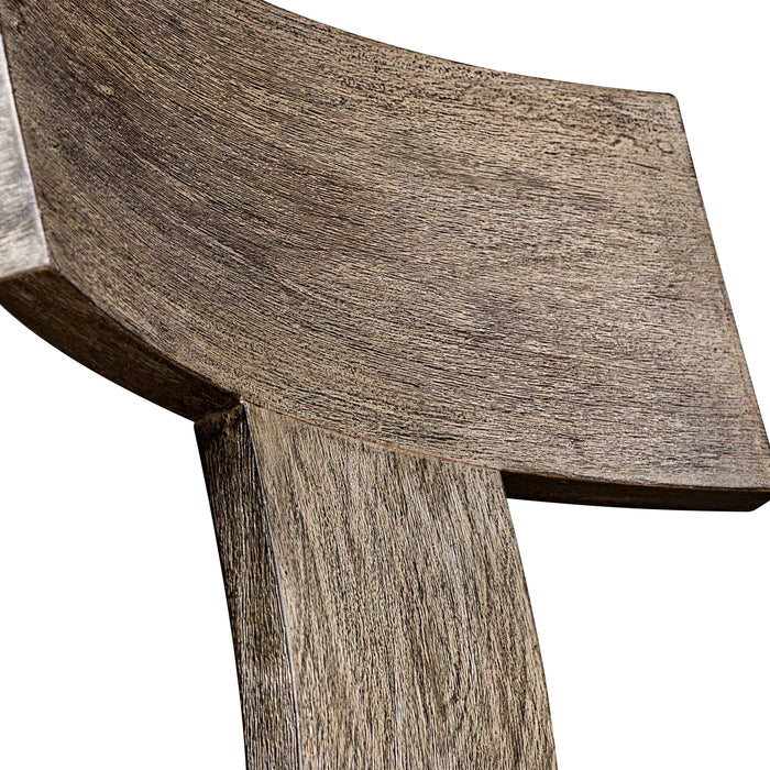 Cellini Bar Stool Weathered Gray-Furniture-Uttermost-Lighting Design Store
