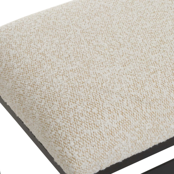 Halston Bench Matte Black-Furniture-Uttermost-Lighting Design Store