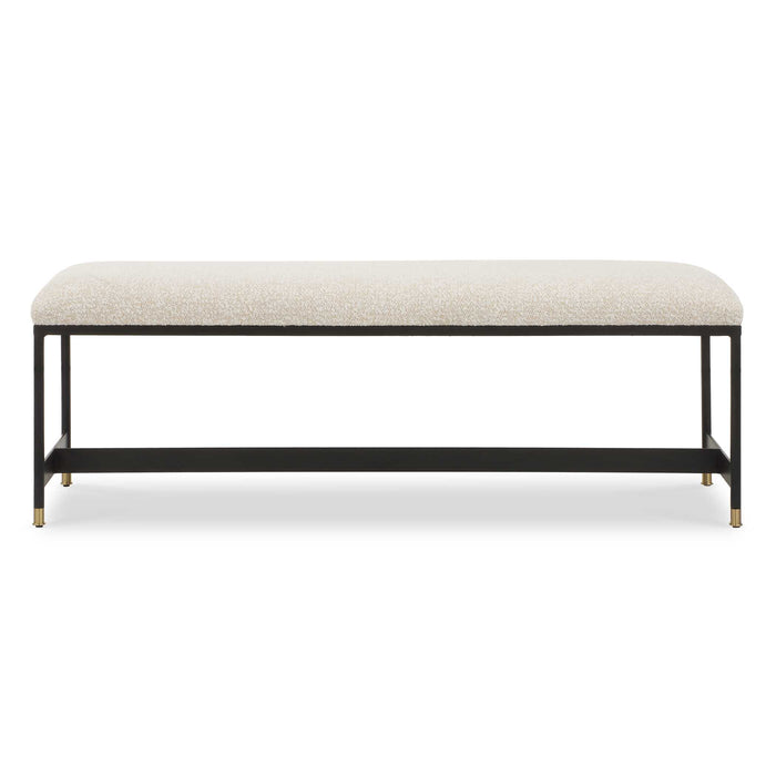 Halston Bench Matte Black-Furniture-Uttermost-Lighting Design Store