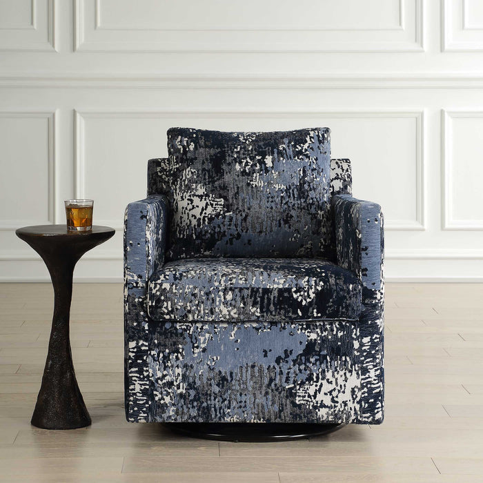 Tisdell Chair White, Gray, And Indigo-Furniture-Uttermost-Lighting Design Store