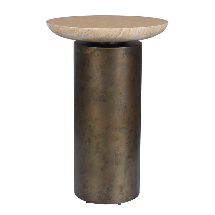 Oslo Accent Table Antique Brass-Furniture-Uttermost-Lighting Design Store