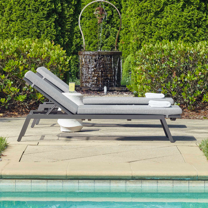 Bea Pool Chaise Black-Furniture-Uttermost-Lighting Design Store