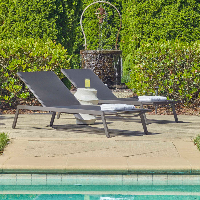 Bea Pool Chaise Black-Furniture-Uttermost-Lighting Design Store