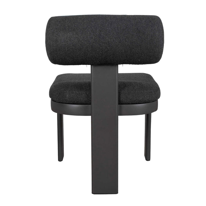 Bolster Back Dining Chair Black-Furniture-Uttermost-Lighting Design Store
