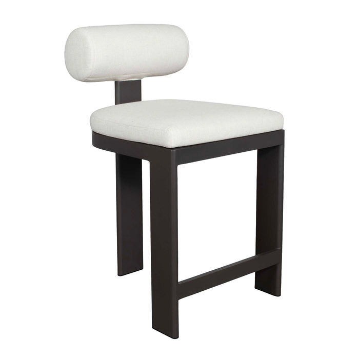 Bolster Back Counter Stool Black-Furniture-Uttermost-Lighting Design Store