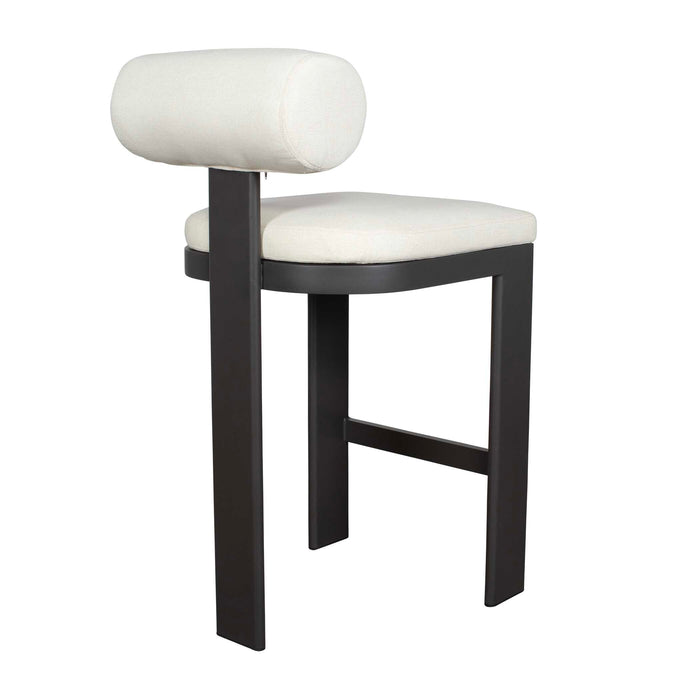 Bolster Back Bar Stool Black-Furniture-Uttermost-Lighting Design Store
