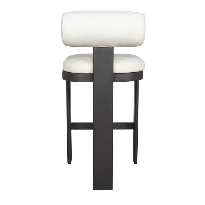 Bolster Back Bar Stool Black-Furniture-Uttermost-Lighting Design Store
