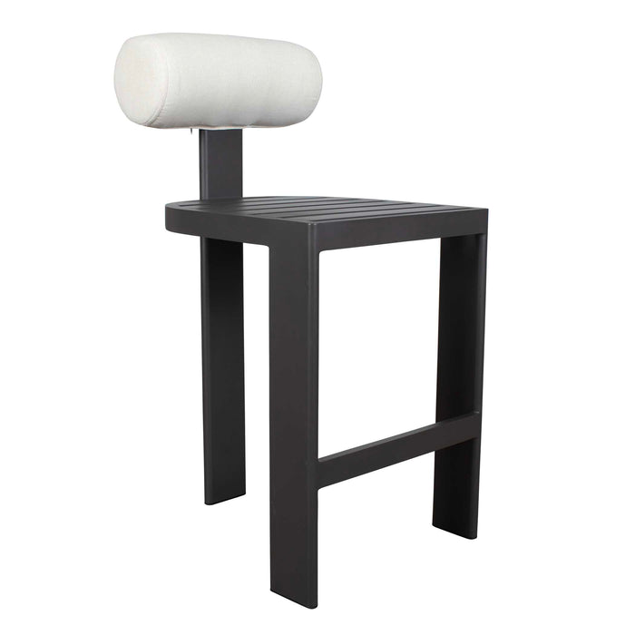 Bolster Back Bar Stool Black-Furniture-Uttermost-Lighting Design Store