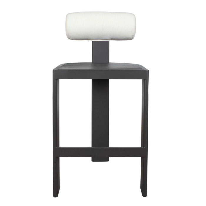 Bolster Back Bar Stool Black-Furniture-Uttermost-Lighting Design Store