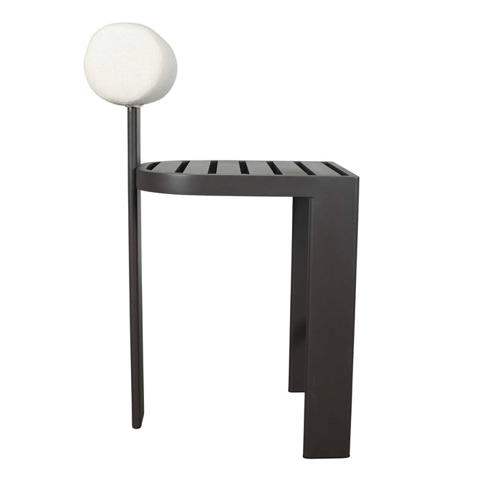 Bolster Back Bar Stool Black-Furniture-Uttermost-Lighting Design Store