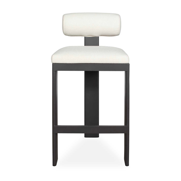 Bolster Back Bar Stool Black-Furniture-Uttermost-Lighting Design Store