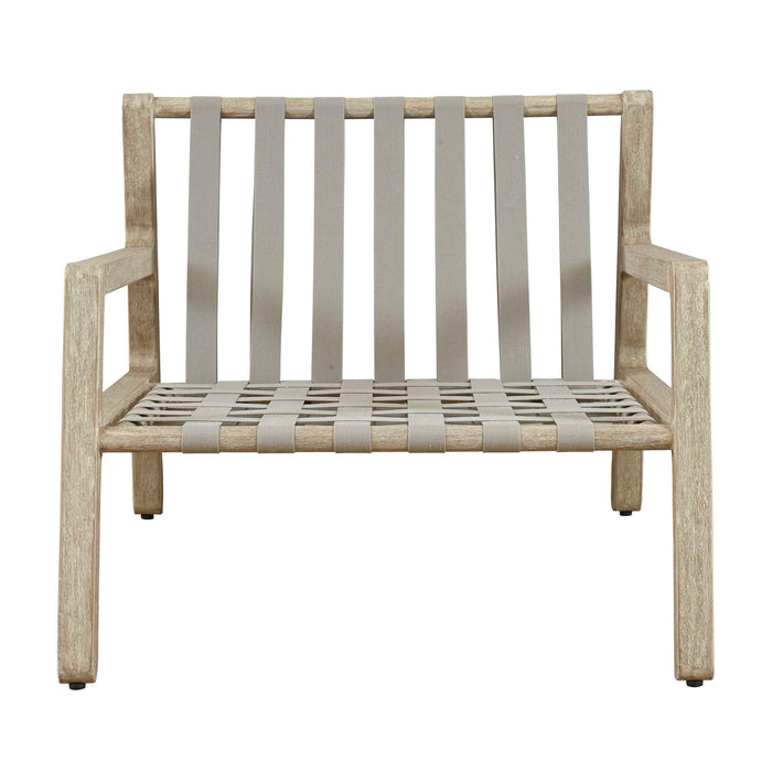 Strapped Lounge Chair Mahogany Wood-Furniture-Uttermost-Lighting Design Store