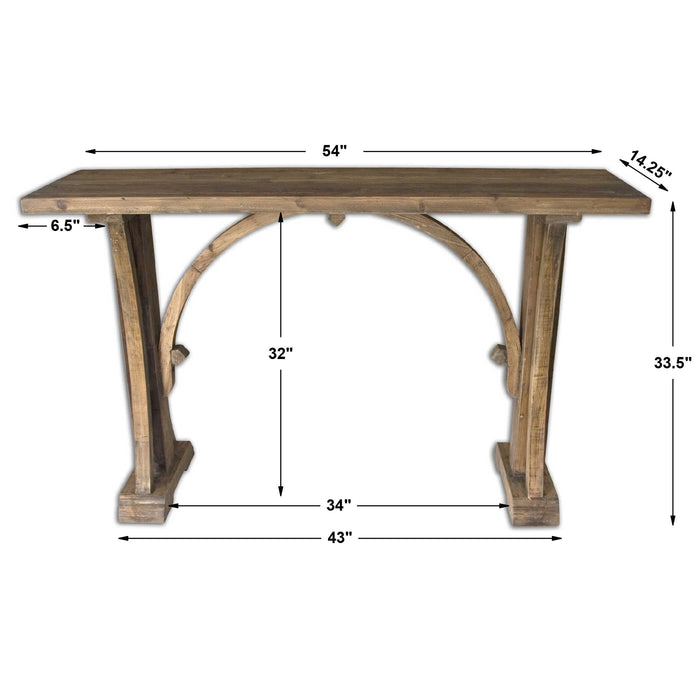 Genessis Console Table Sun Bleached with Light Antiquing Glaze-Furniture-Uttermost-Lighting Design Store