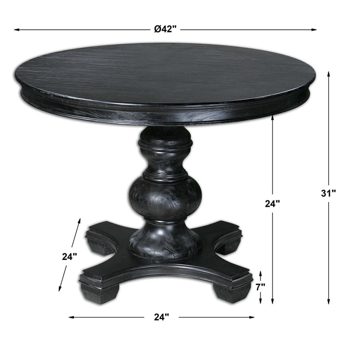 Brynmore Table Satin Black-Furniture-Uttermost-Lighting Design Store