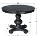 Brynmore Table Satin Black-Furniture-Uttermost-Lighting Design Store