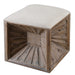 Jia Ottoman Weathered Fir Wood-Furniture-Uttermost-Lighting Design Store