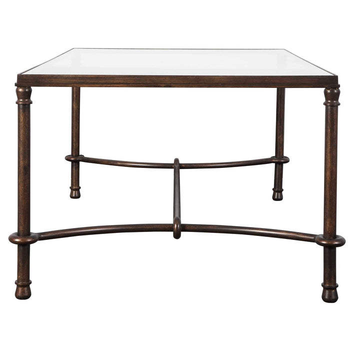 Warring Coffee Table Rustic Bronze Patina-Furniture-Uttermost-Lighting Design Store