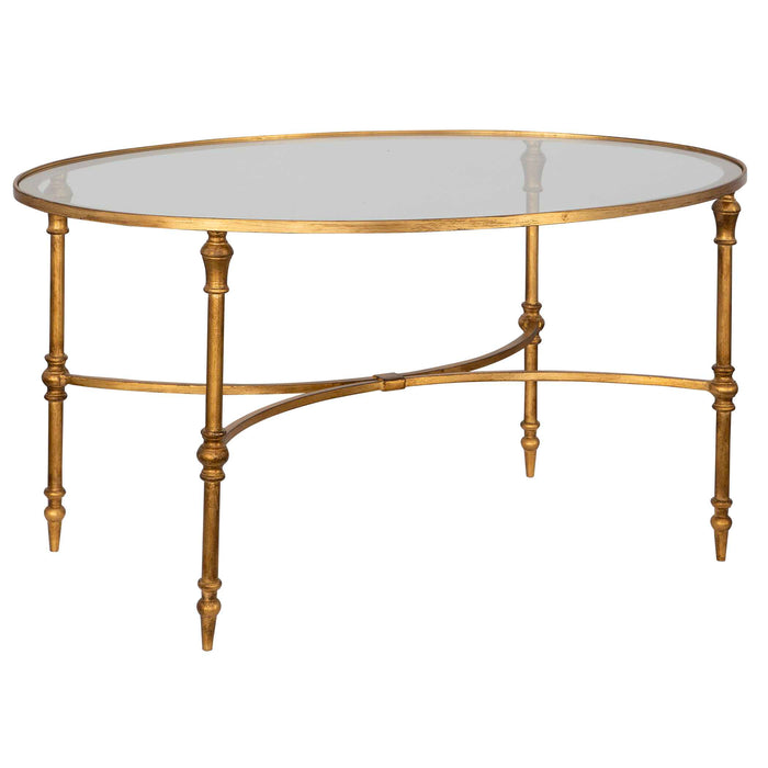 Vitya Coffee Table Gold Leafed-Furniture-Uttermost-Lighting Design Store