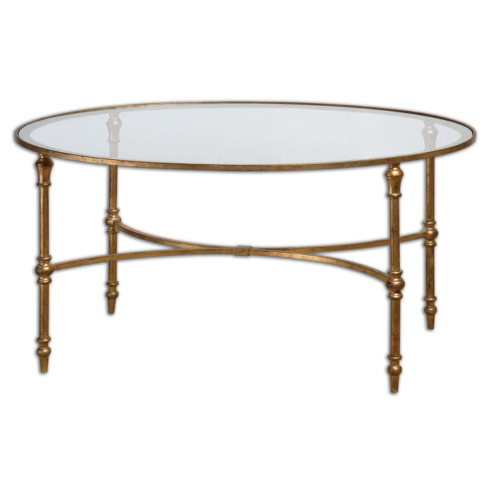 Vitya Coffee Table Gold Leafed-Furniture-Uttermost-Lighting Design Store