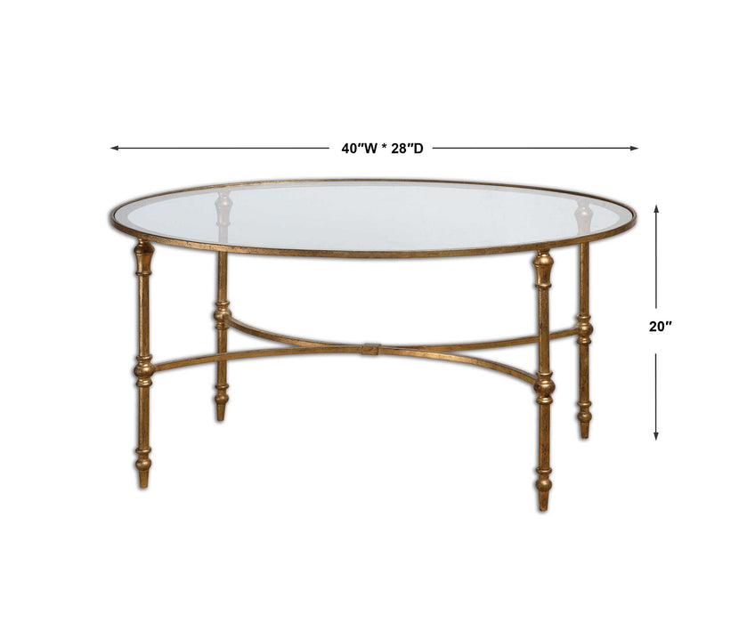 Vitya Coffee Table Gold Leafed-Furniture-Uttermost-Lighting Design Store