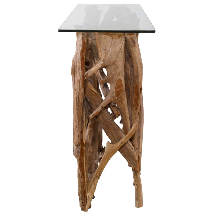 Teak Wood Console Teak Wood-Furniture-Uttermost-Lighting Design Store