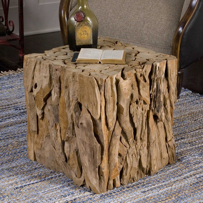 Teak Root Bunching Cubes Teak Wood-Furniture-Uttermost-Lighting Design Store